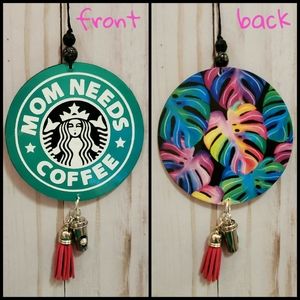 Rearview mirror car charm